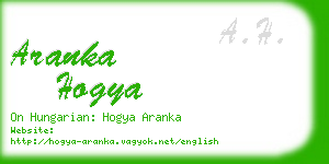 aranka hogya business card